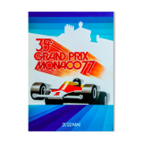Monaco F1 retro style Grand Prix poster