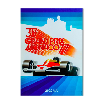 Monaco F1 retro style Grand Prix poster