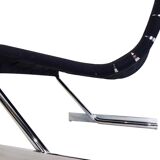 Scandinavian mid-century armchair in chrome and plaiting
