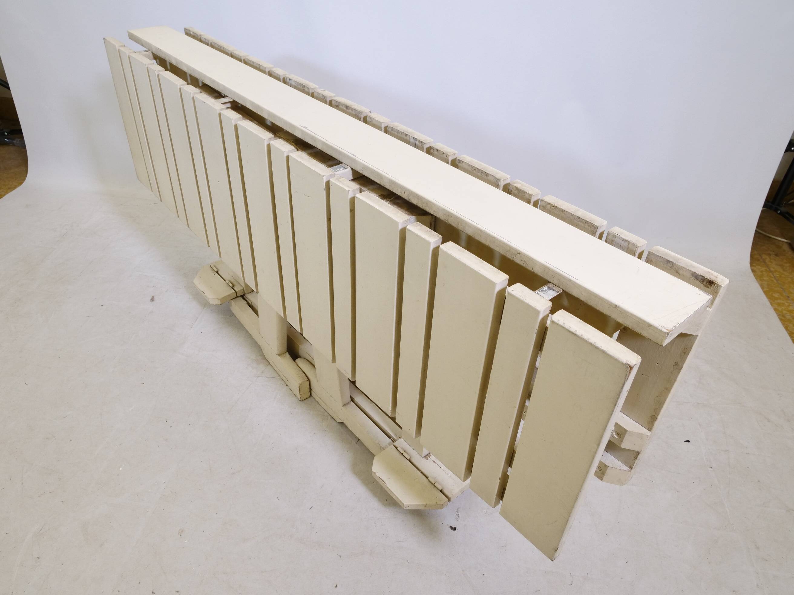 Mid-Century folding garden table wood by Triconfort Riviera model, 1970s