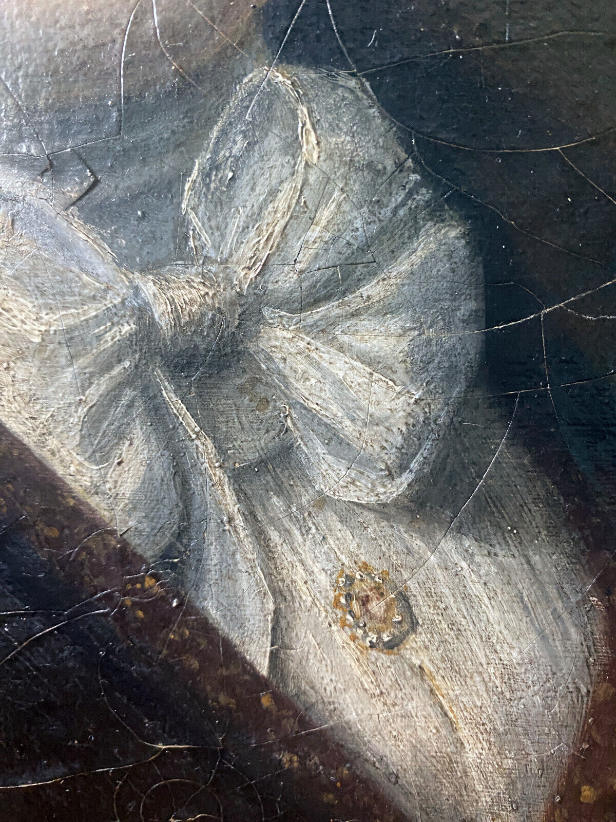 Painting "Portrait of a nobleman with a bow tie" XIX° HST (for restoration)