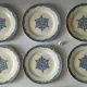 6 dessert plates ironstone J. Vieillard Bordeaux "Garland"
