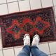 Tapis persan Senneh antique des années 1920 57 cm x 96 cm - 1C1248