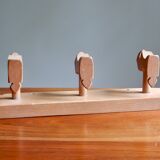 Marmot / Vintage wooden patère coat rack