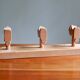 Marmot / Vintage wooden patère coat rack