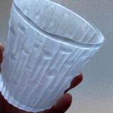 Frosted effect textured glasses / cups, made in Italy
