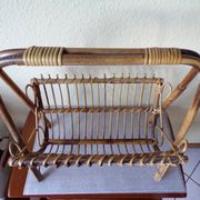 Porte revue rotin bambou vintage