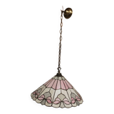 Antique vintage stained glass chandelier