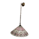 Antique vintage stained glass chandelier