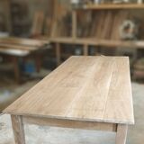 Large solid oak farmhouse table with two drawers 260 cm x 100 cm