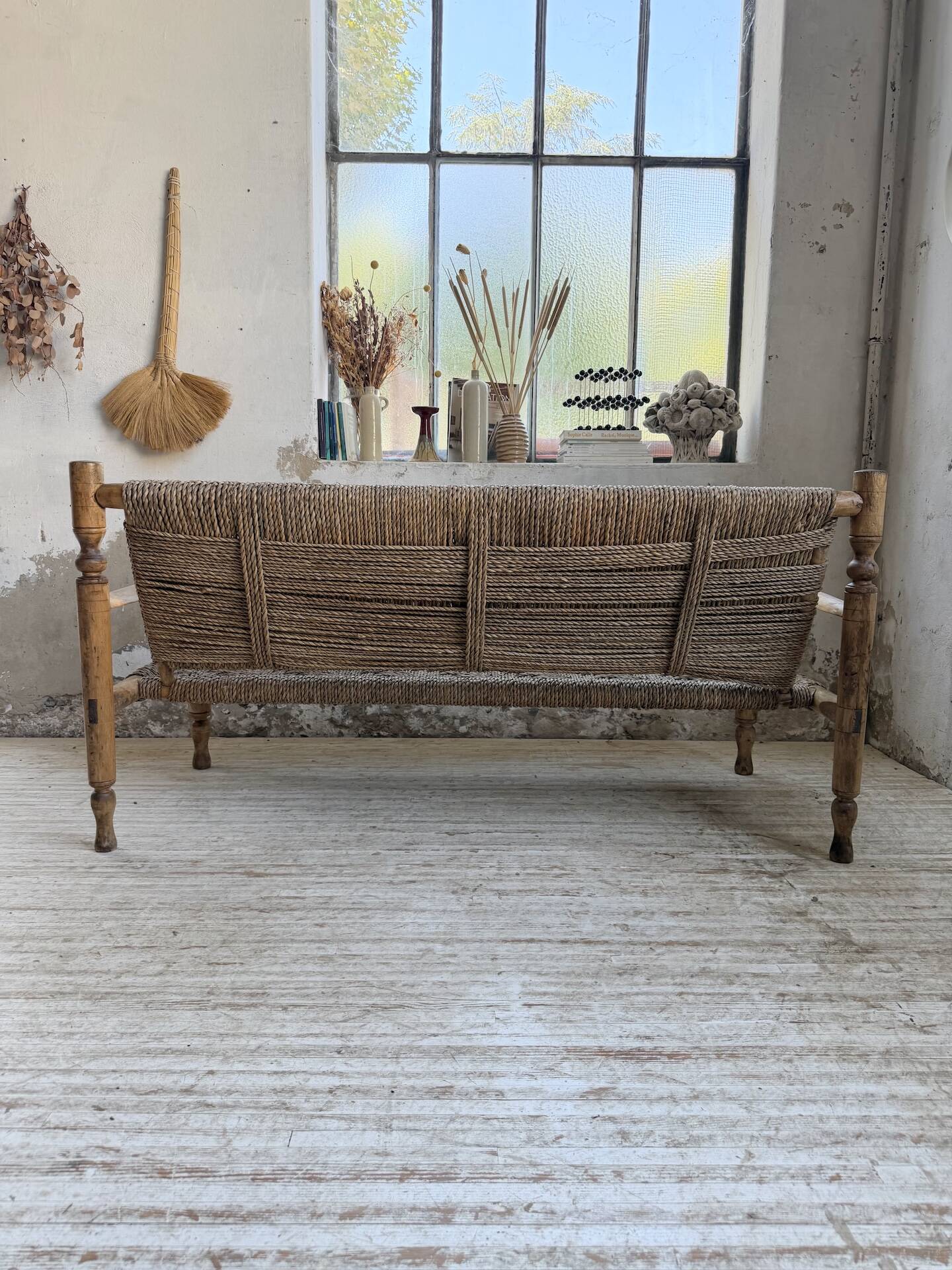 Audoux and Minet cord bench