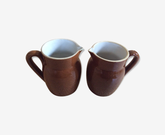 Série de 2 pots en grès