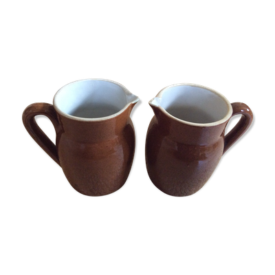 Série de 2 pots en grès
