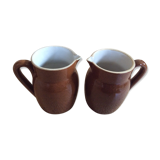 Série de 2 pots en grès