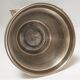Three pot covers brass silver cover golden patina monogram early twentieth century