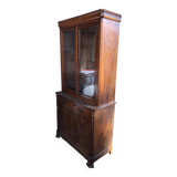 Louis Philippe two-body bookcase in walnut wood.