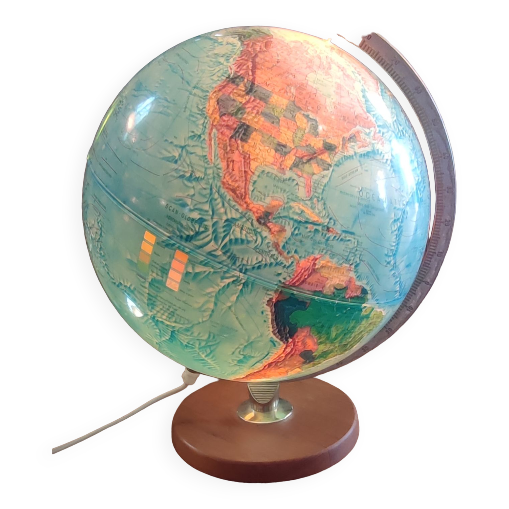 Vintage luminous globe/Scandinavian globe