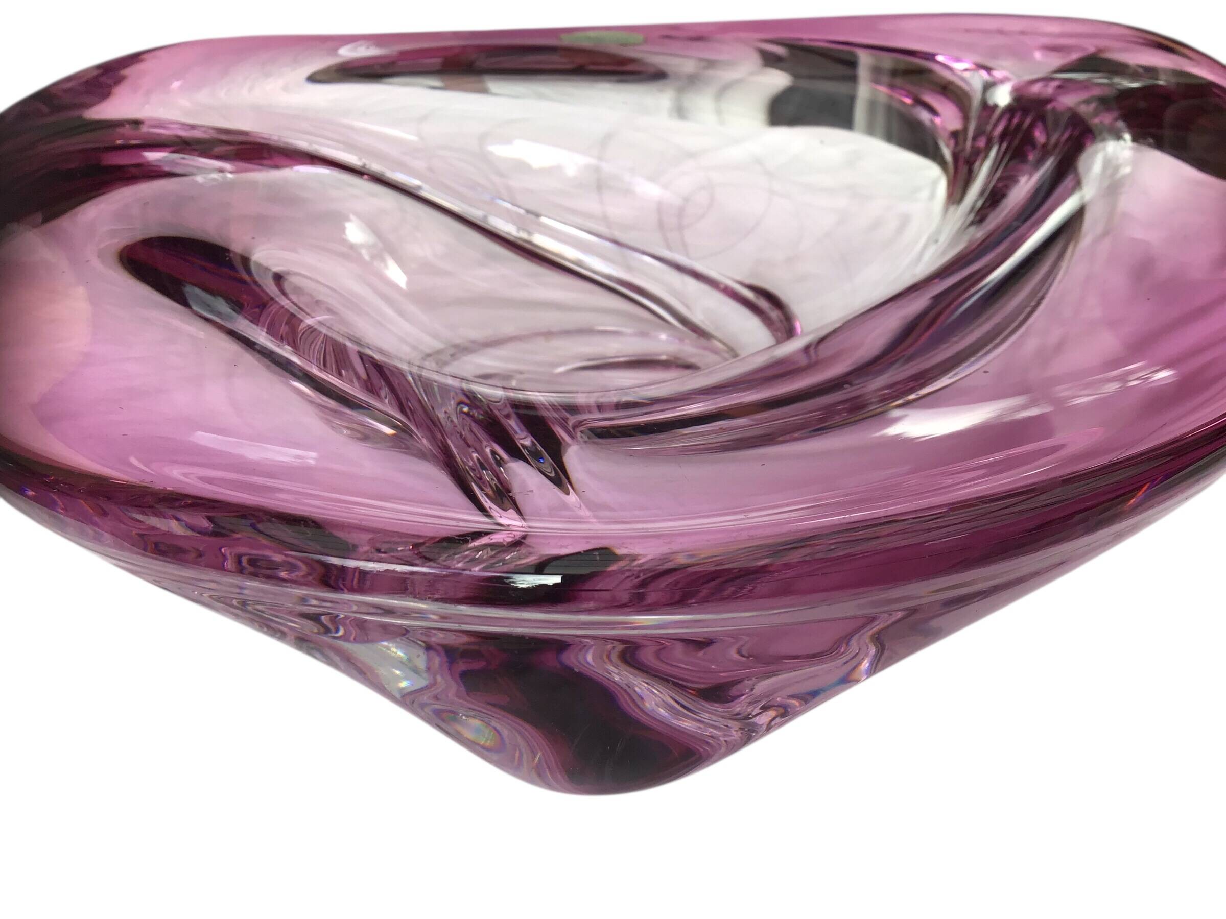 Val Saint-Lambert crystal centrepiece – Wave model circa 1950