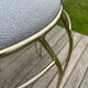 Pair of vintage 1960 stools in gold metal