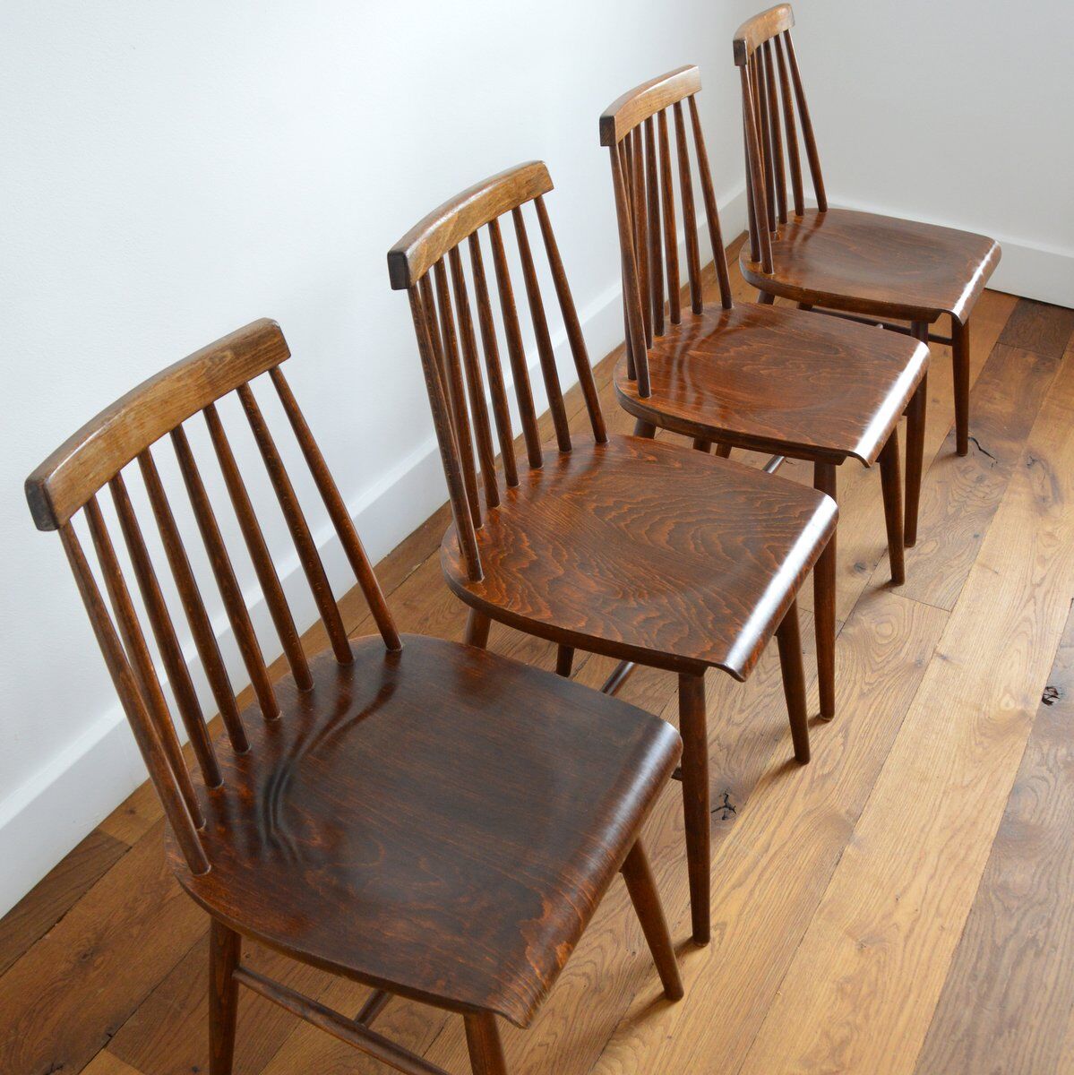 Suite of 4 chairs Stockholm Ikea vintage 1960s