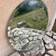 Miroir rond biseauté vintage 90 cm
