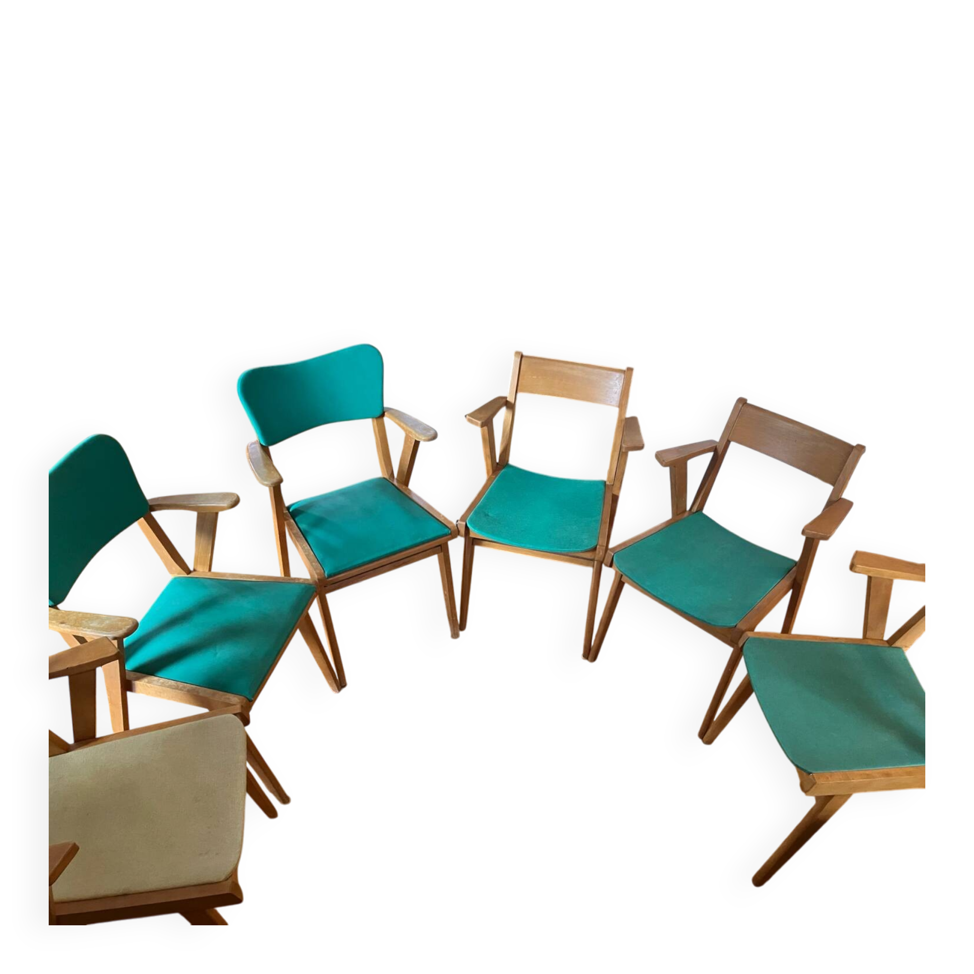 1970s chairs with compass legs