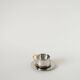 Set of double-walled stainless steel espresso cups made in Italy, 1970s design.