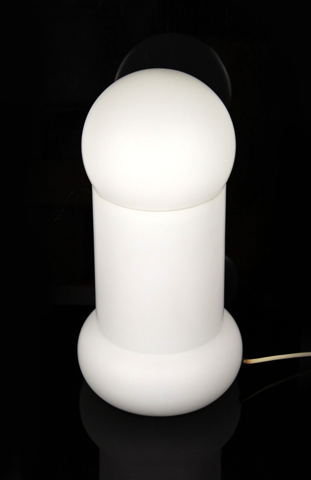 Mid-century glass table lamp from osvětlovací sklo valašské meziříčí, 1970s