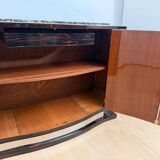 Art Deco Sideboard in Macassar, Marble & Chrome, France, 1930