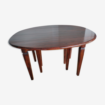 Table ovale en bois avec 3 rallonges