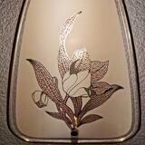 Vintage applique with 1980 glass lampshade