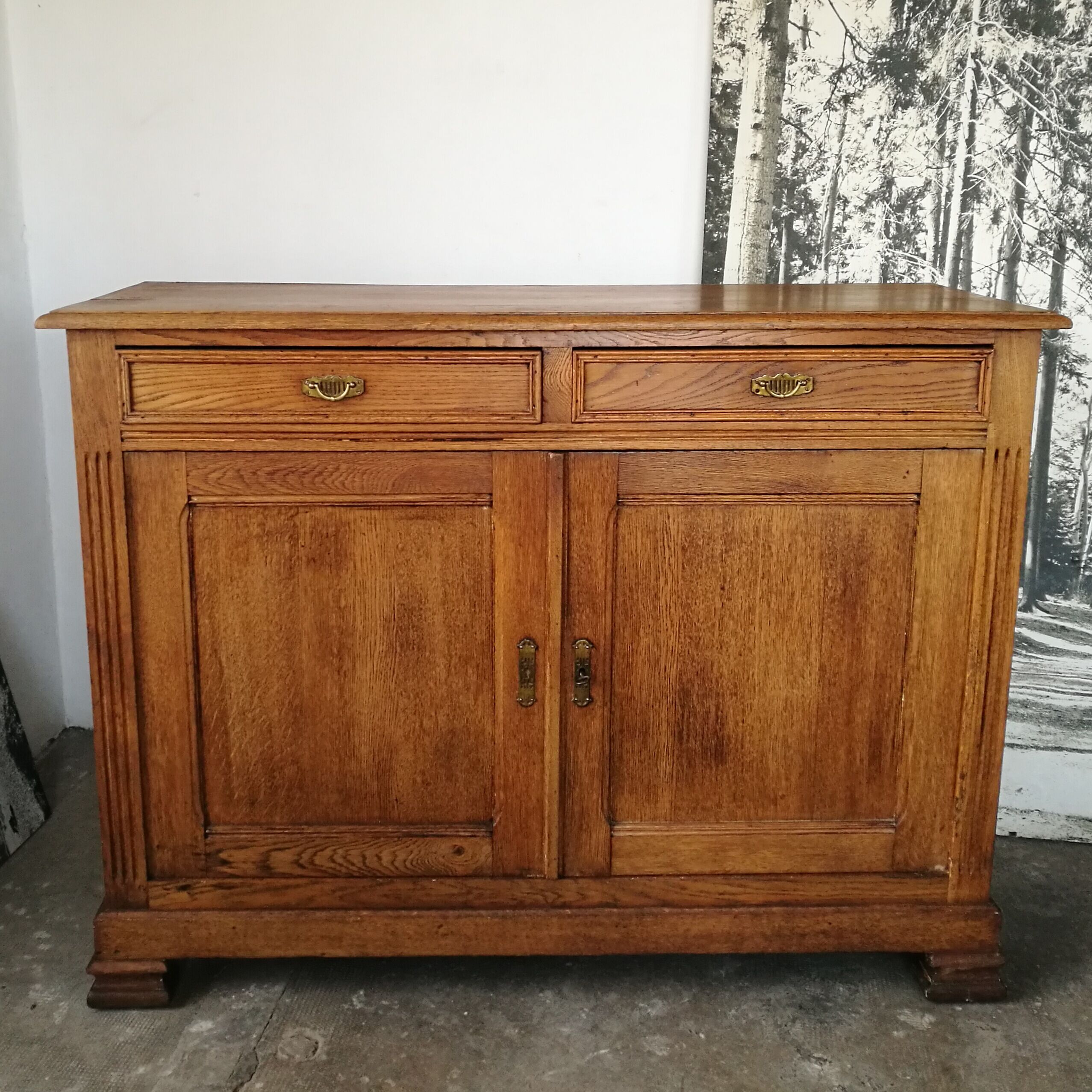 Louis Philippe solid oak buffet