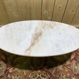 Scandinavian style coffee table in marble and zebrawood