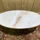 Scandinavian style coffee table in marble and zebrawood