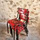 Set of 8 vintage French bistro chairs – industrial metal Tolix style