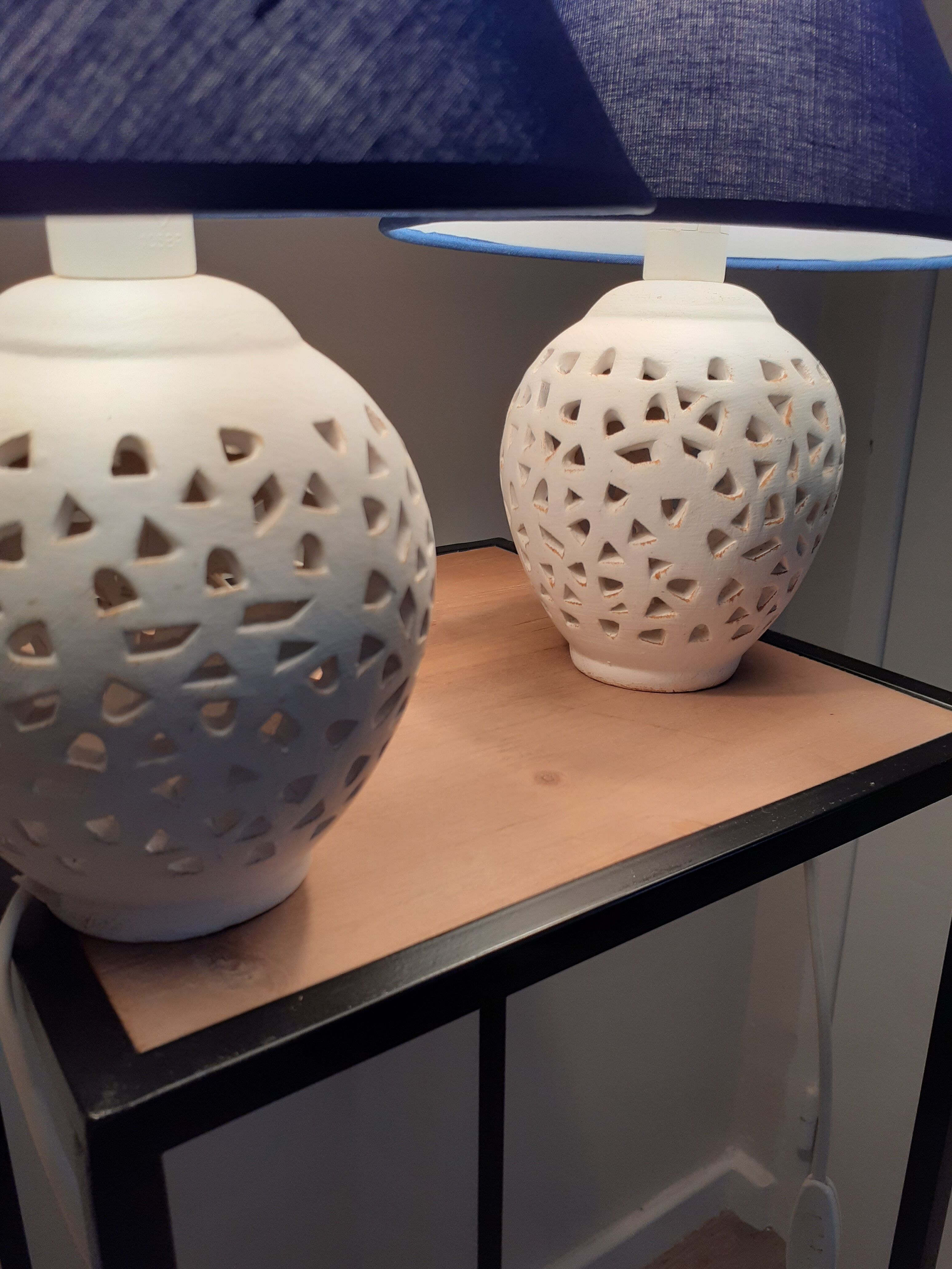 Pair of bedside lamps
