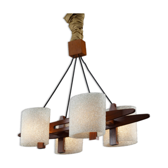 Scandinavian suspension in teak and granite perplex