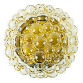 Amber Bubble Glass Ceiling Light by Helena Tynell for Limburg, Germany, 1960s
