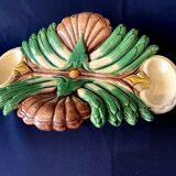 Asparagus dish in barbotine table art