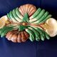 Asparagus dish in barbotine table art