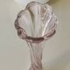 Large Floral Design Vase. Blown Murano Art Glass. Pink Tones, 30.5cm