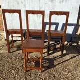 3 chairs lorraine + bench