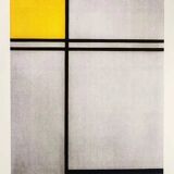 Limited edition lithograph by Piet Mondrian from the 1970s, pencil numbered.