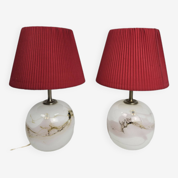 Set of 2 Holmegaard table lamps model Sakura