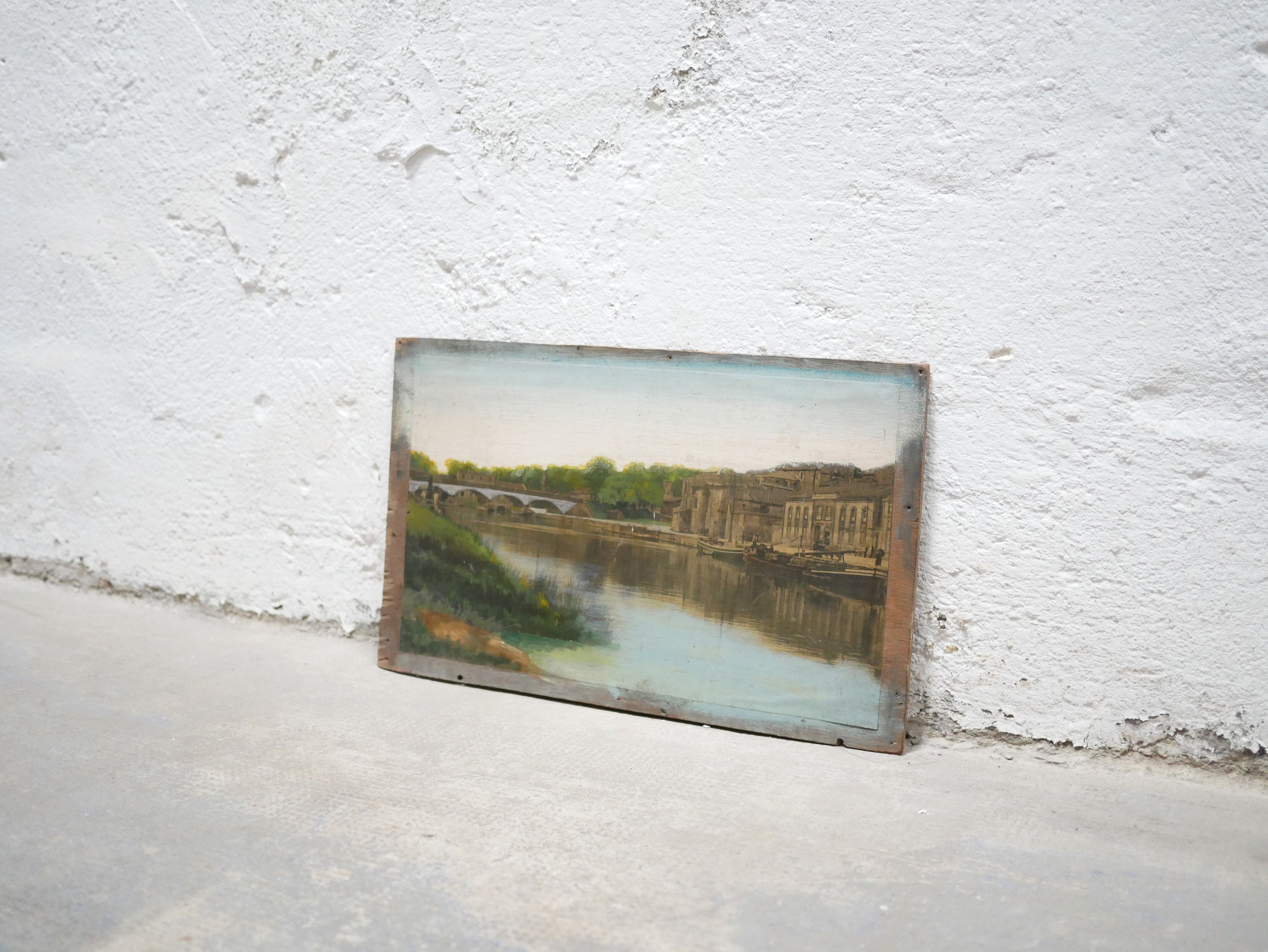 Old painting on print