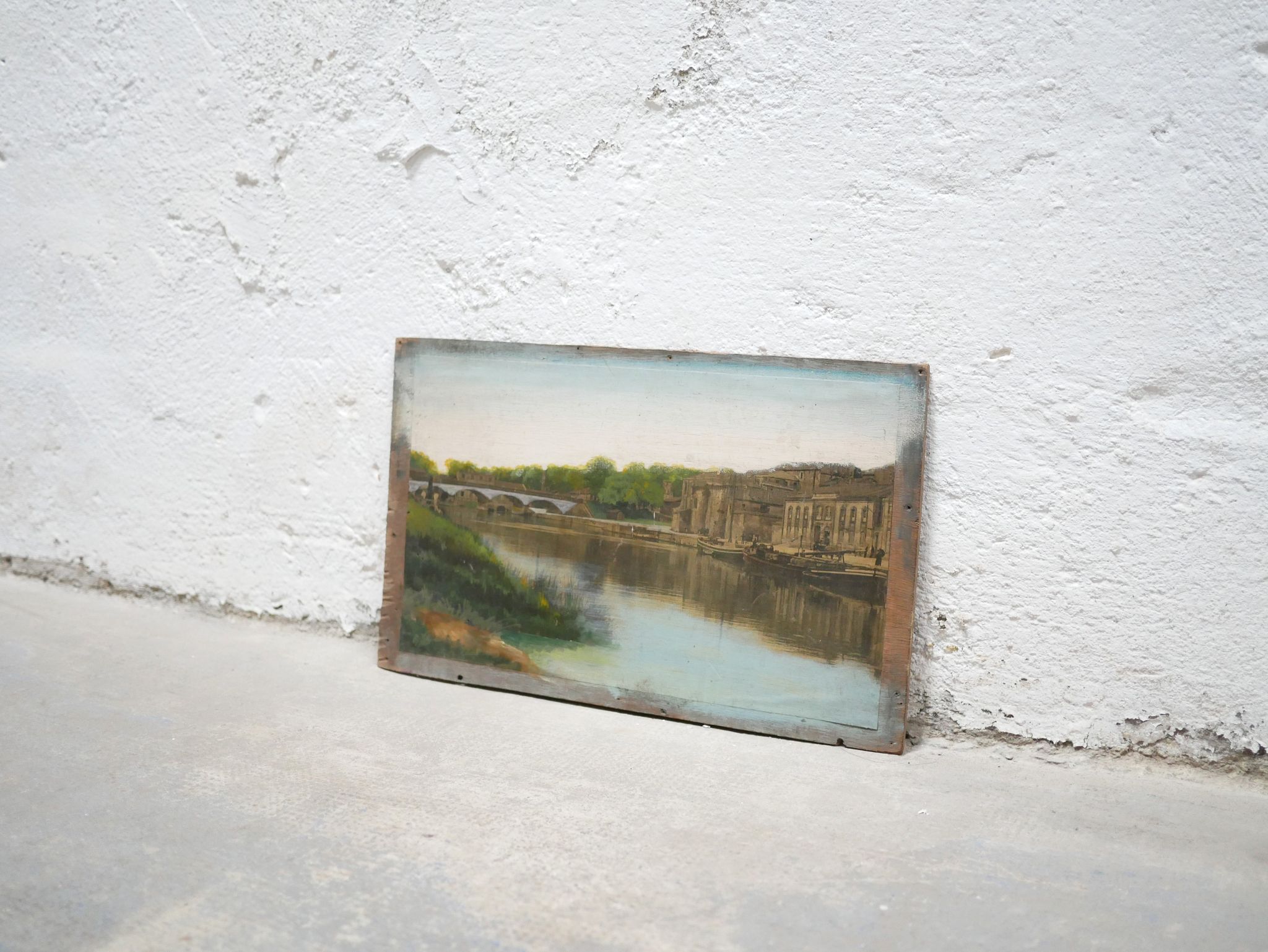 Old painting on print