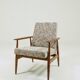 Vintage Multicoloured Fabric Armchair Mid-Century Design, 1960