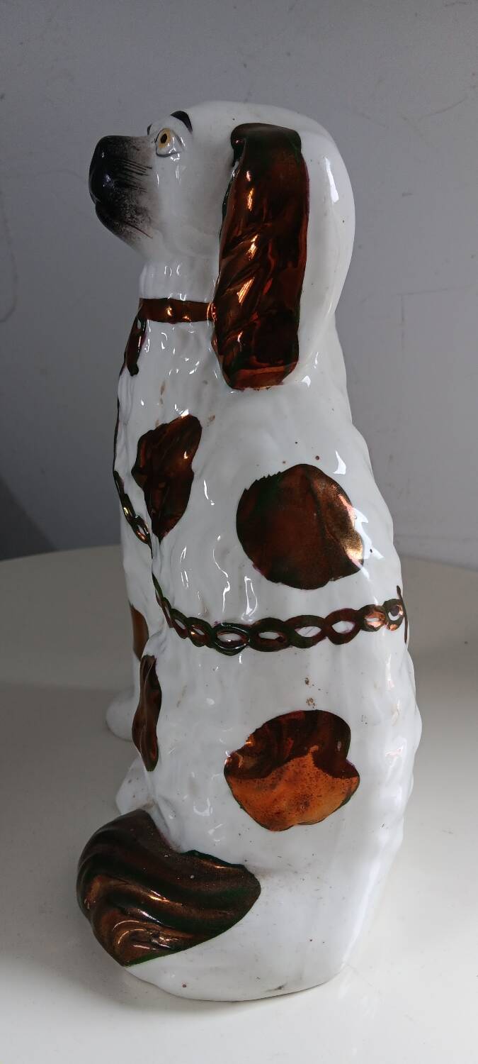 Jersey earthenware Staffordshire dog