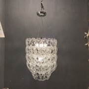 Murano glass chandelier by Angelo Mangiarotti Vistosi production