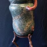 Anthropomorphic vase 68 cm ceramic and wrought iron